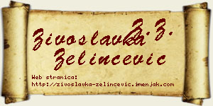 Živoslavka Zelinčević vizit kartica